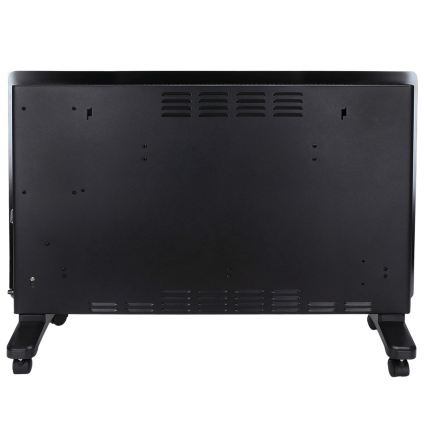ZEVENTI - Viedais sienas elektriskais sildītājs/konvektors ar LCD displeju 1000/2000W/230V Wi-Fi melns