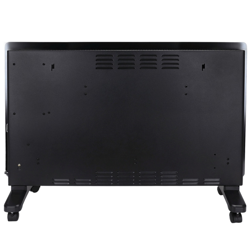 ZEVENTI - Viedais sienas elektriskais sildītājs/konvektors ar LCD displeju 1000/2000W/230V Wi-Fi melns