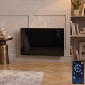 ZEVENTI - Viedais sienas elektriskais sildītājs/konvektors ar LCD displeju 1000/2000W/230V Wi-Fi melns