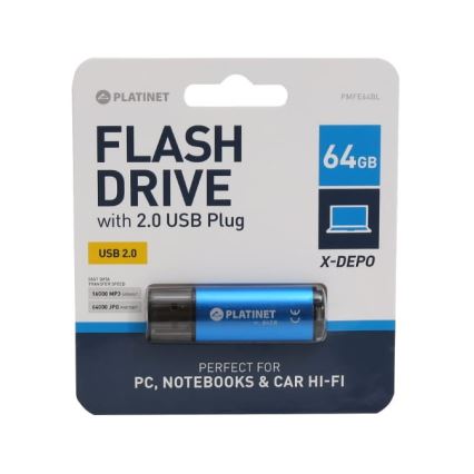 Zibatmiņa USB 64GB Zila