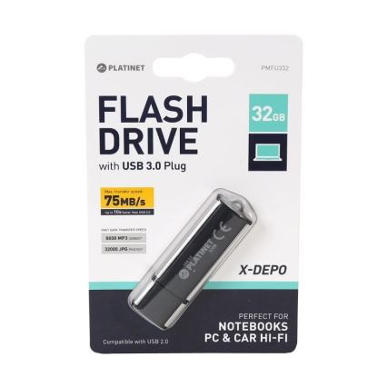 Zibatmiņa USB USB 3.0 32GB melna