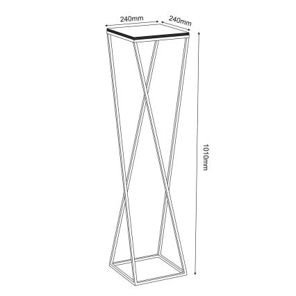 Ziedu statīvs 100x24 cm, melns