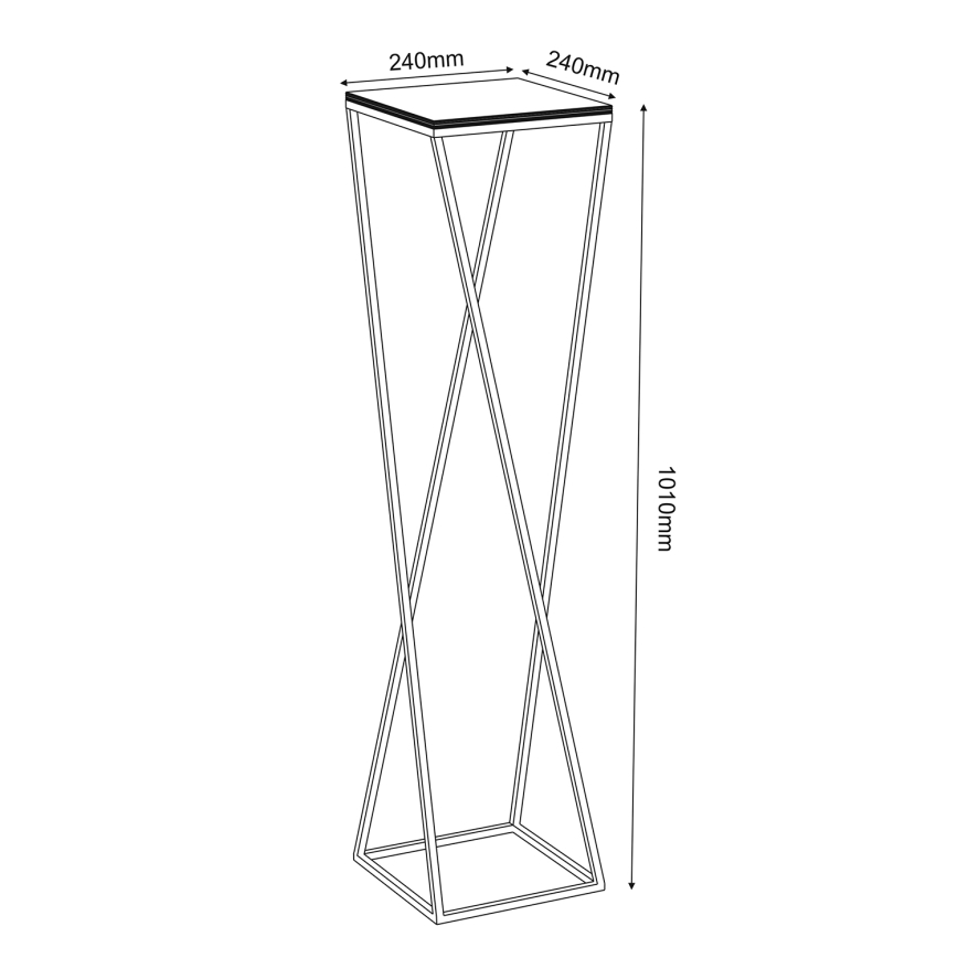 Ziedu statīvs 100x24 cm, melns