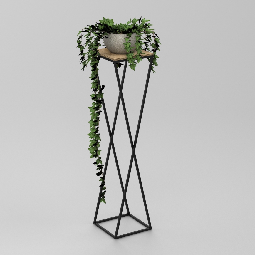 Ziedu statīvs 100x24 cm melns