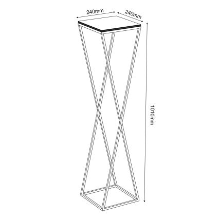 Ziedu statīvs 100x24 cm melns