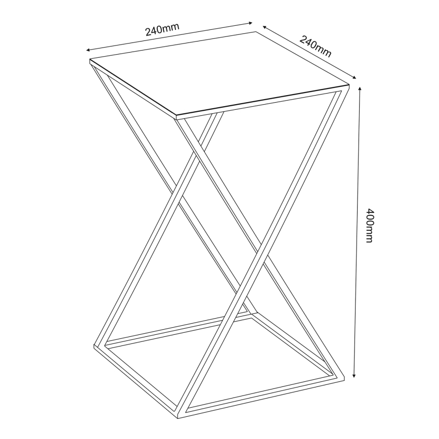 Ziedu statīvs 40x24 cm, melns
