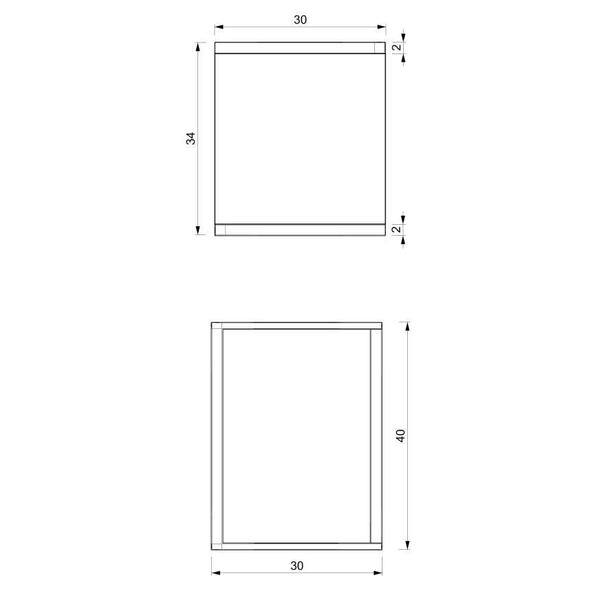 Ziedu statīvs 40x30x34 cm, melns