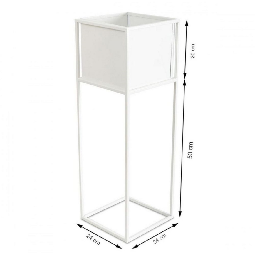 Ziedu statīvs 70x24 cm balts