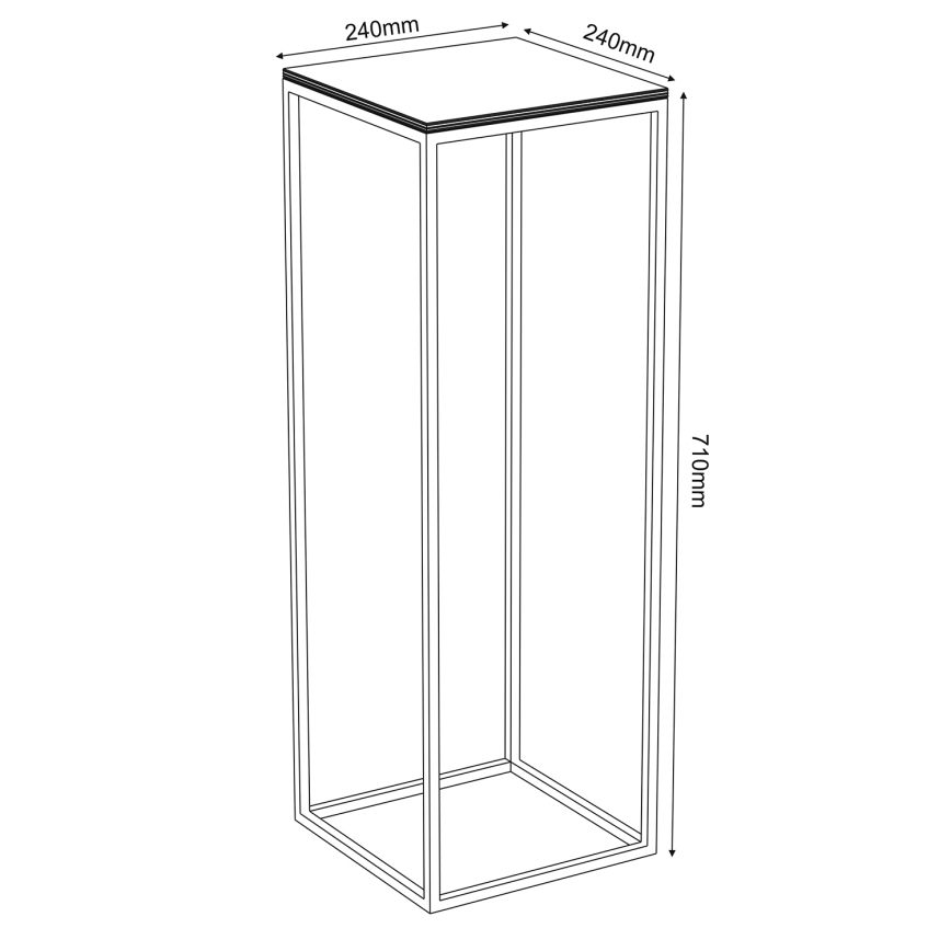 Ziedu statīvs 70x24 cm, balts