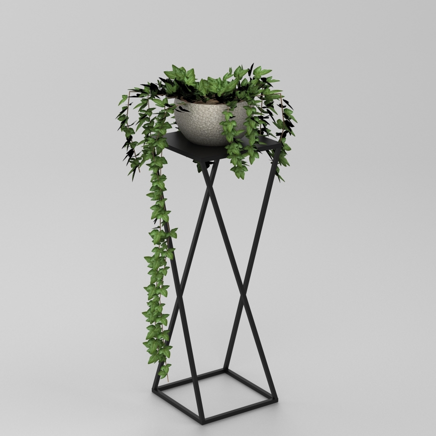 Ziedu statīvs 70x24 cm, melns