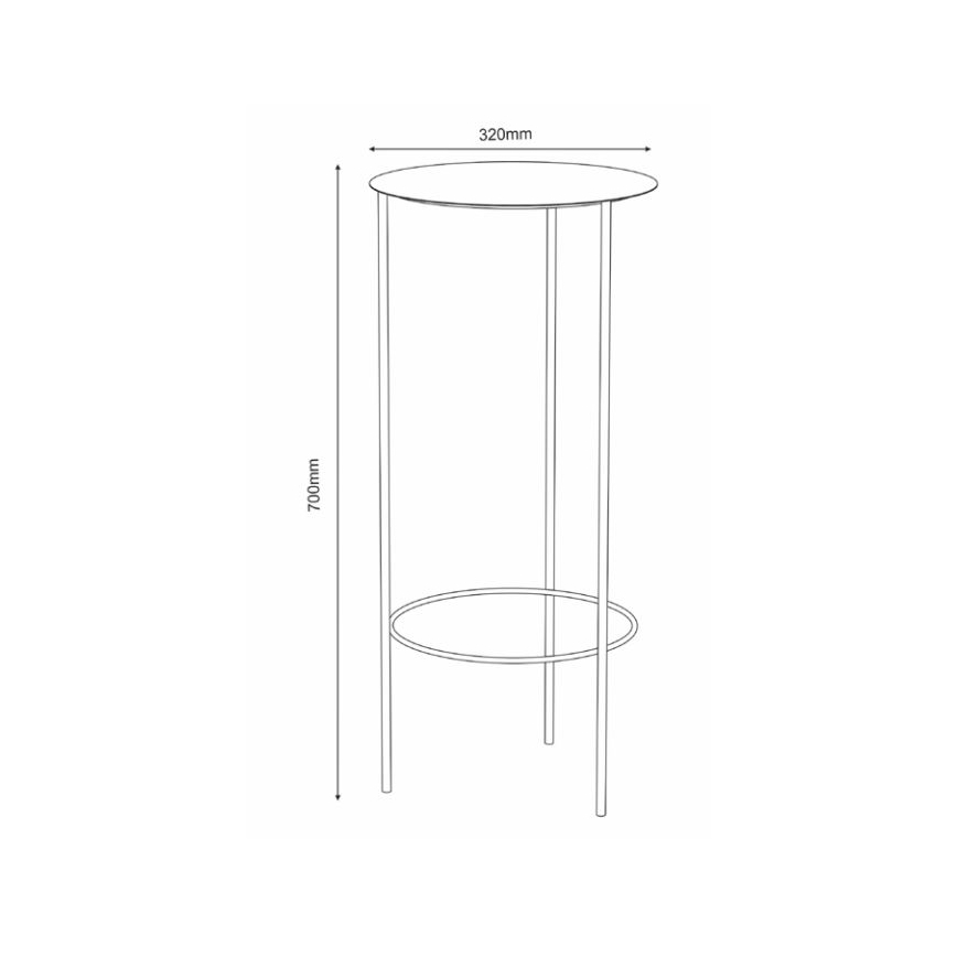 Ziedu statīvs 70x32 cm, melns