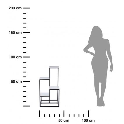 Ziedu statīvs KASKADA 79x40 melns/balts
