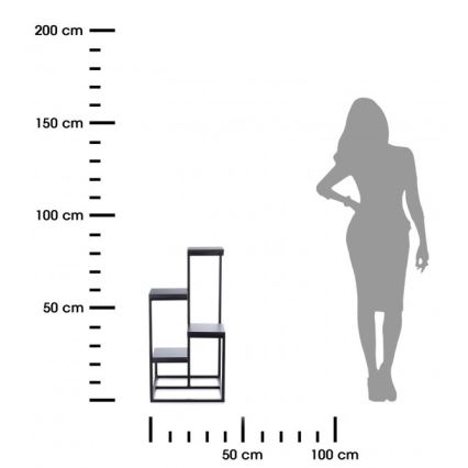 Ziedu statīvs KASKADA 79x40 melns