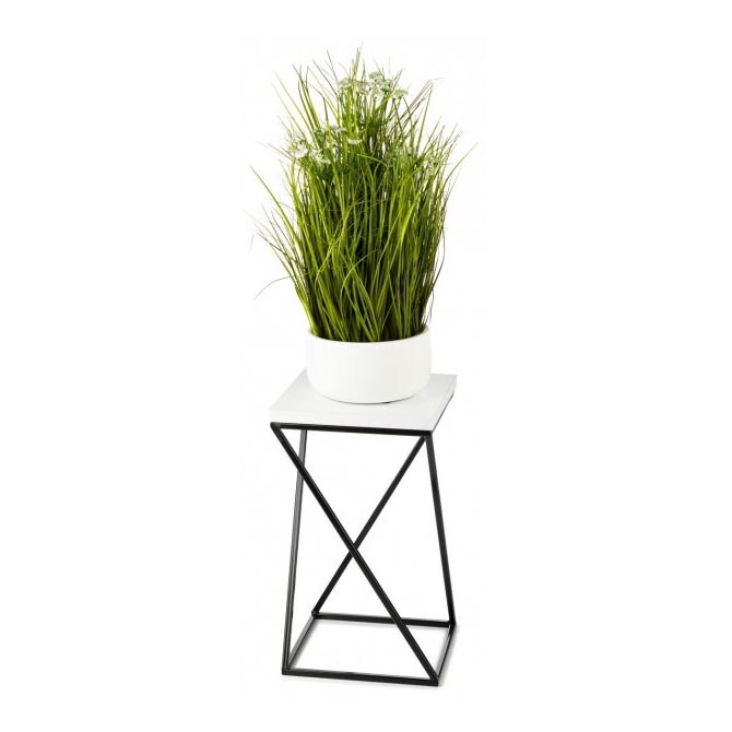 Ziedu statīvs LOFT 40x24 cm melns/balts