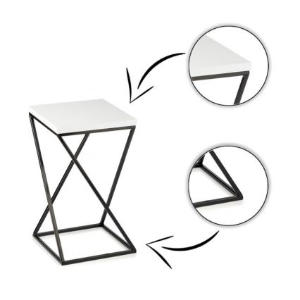Ziedu statīvs LOFT 40x24 cm melns/balts