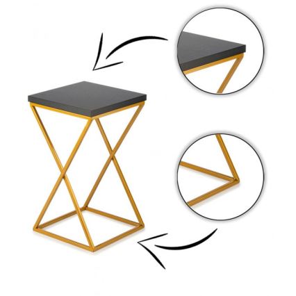 Ziedu statīvs LOFT 40x24 cm zelta/melna