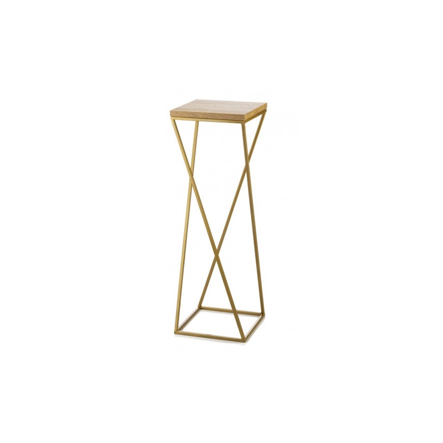 Ziedu statīvs LOFT 70x24 cm zelta/brūns