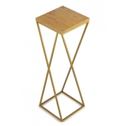 Ziedu statīvs LOFT 70x24 cm zelta/brūns