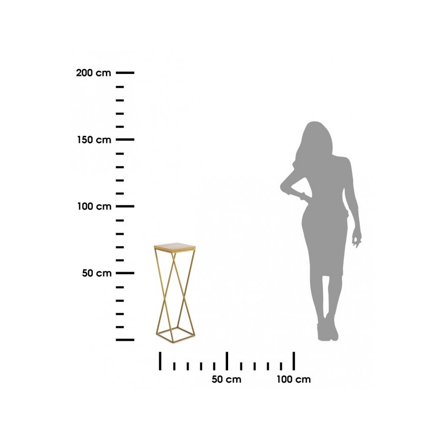 Ziedu statīvs LOFT 70x24 cm zelta/brūns