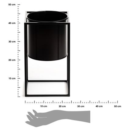 Ziedu statīvs RING 40x23 cm melns