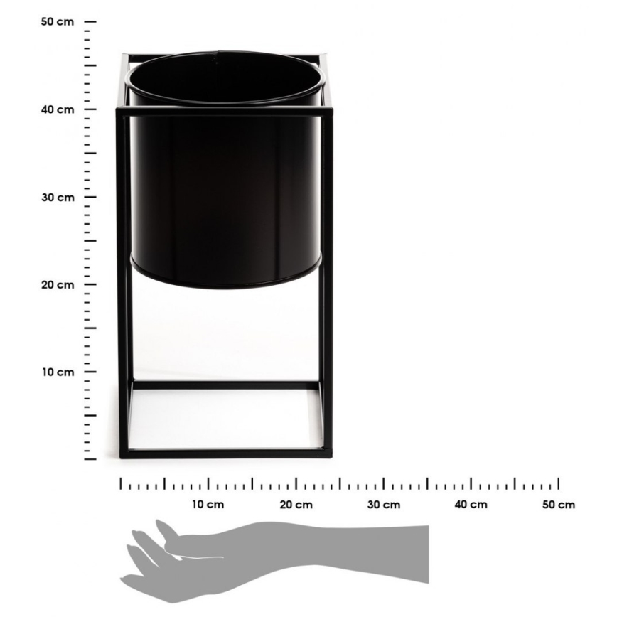 Ziedu statīvs RING 40x23 cm melns
