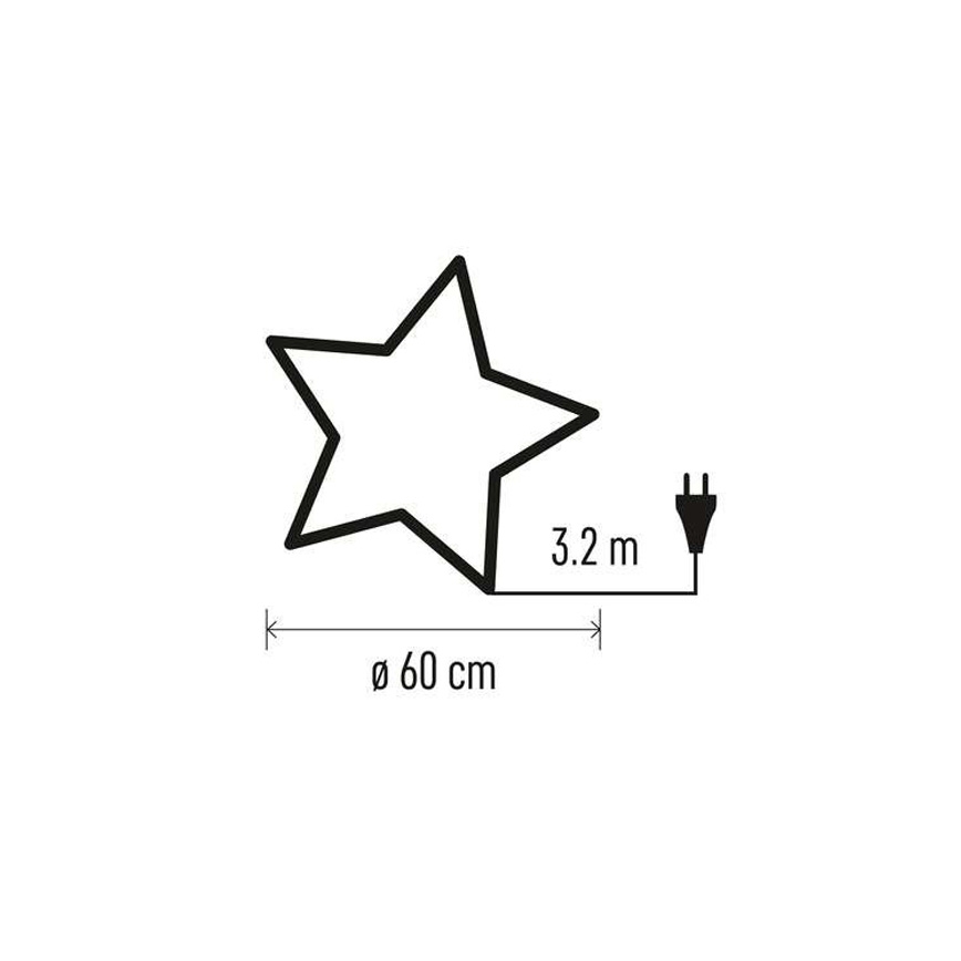 Ziemassvētku dekorācija 1xE14/25W/230V d. 60 cm sudraba