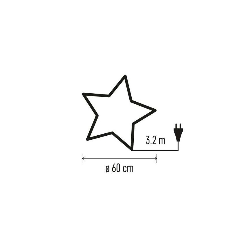 Ziemassvētku dekorācija 1xE14/25W/230V d. 60 cm zelta