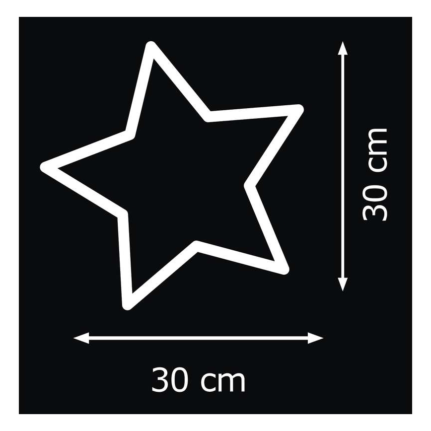 Ziemassvētku dekorācija iekštelpu IP20 STAR 30xLED/3W/4,5V