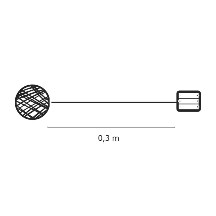 Ziemassvētku dekorācija iekštelpu IP20 XMAS 20xLED/2W/4,5V