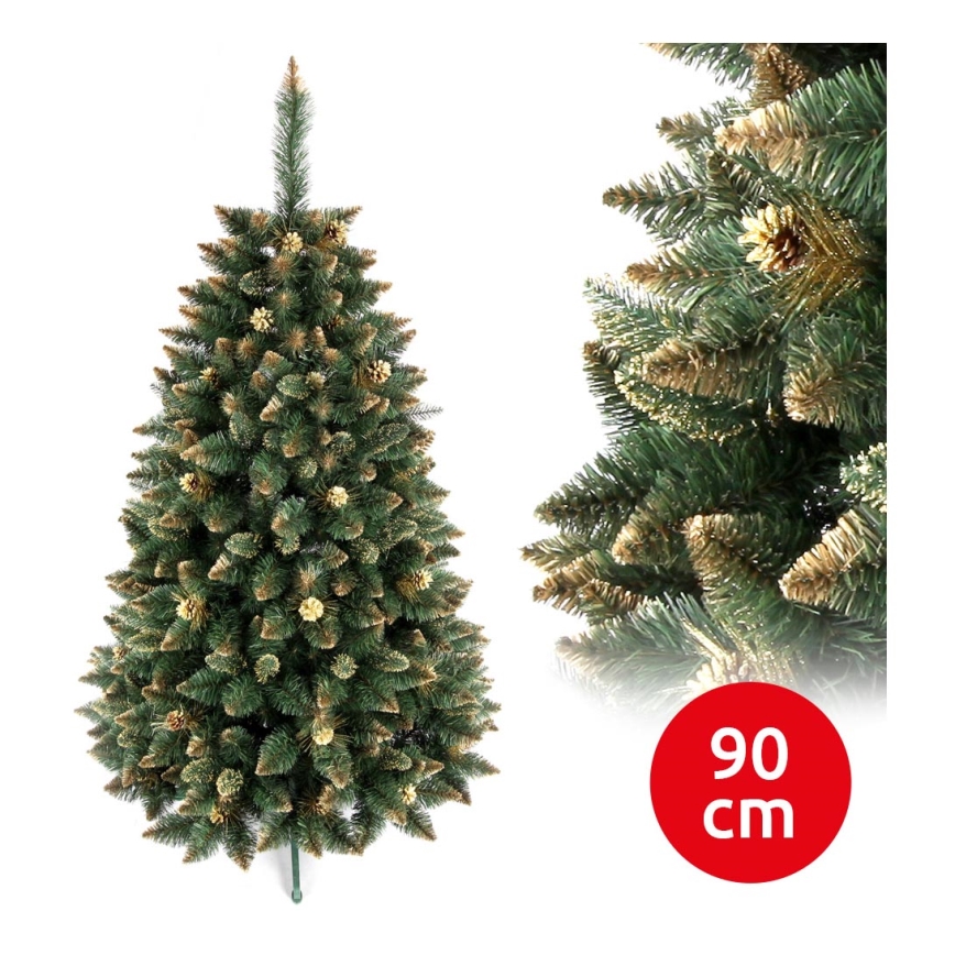 Ziemassvētku egle GOLD 90 cm skuju