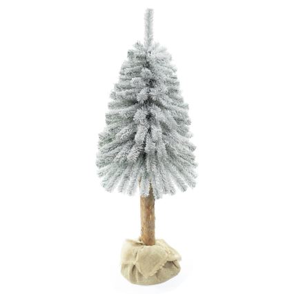 Ziemassvētku eglīte uz stumbra NATURAL WITH SNOW 120 cm egle