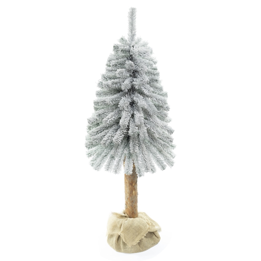 Ziemassvētku eglīte uz stumbra NATURAL WITH SNOW 120 cm egle