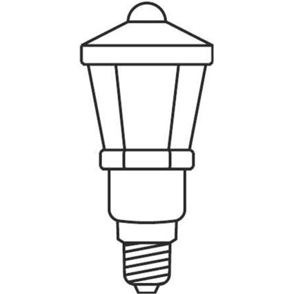 Ziemassvētku virtene LANTERN 12xE10/10,7m silti balta, Izgatavots Eiropā