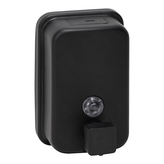 Ziepju dozators 9,7x15 cm nerūsējošais tērauds/melns