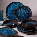 Zila porcelāna servīze, 12 daļu