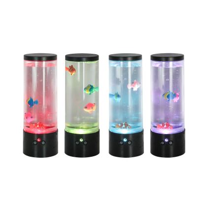 Zuma Line - LED RGB Aptumšojama galda lampa LED/1W/5V/3xAA + tālvadības pults