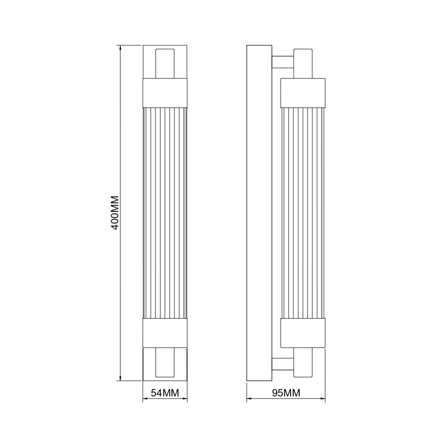 Zuma Line - LED sienas lampa LED/8W/230V melna