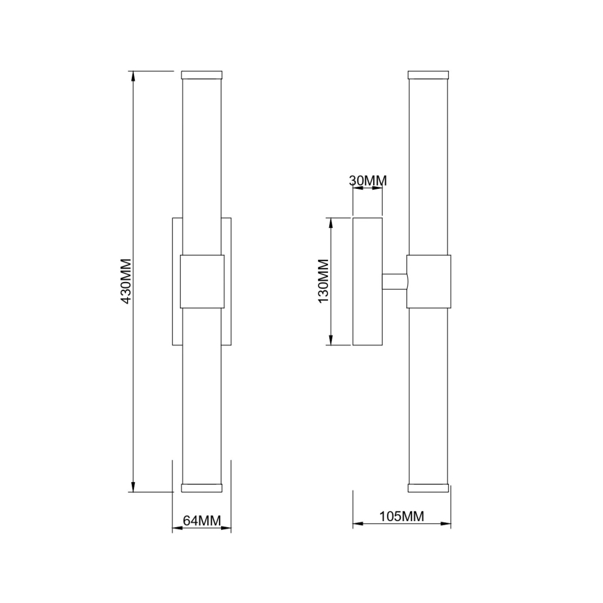 Zuma Line - LED sienas lampa LED/8W/230V, misiņa krāsā