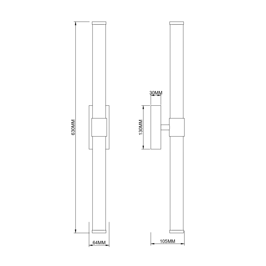 Zuma Line - LED sienas lampa LED/12W/230V misiņš