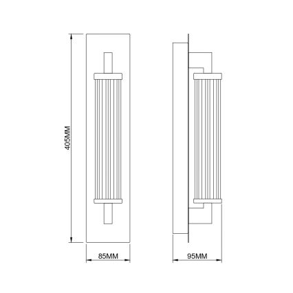 Zuma Line - zelta LED sienas lampa LED/8W/230V