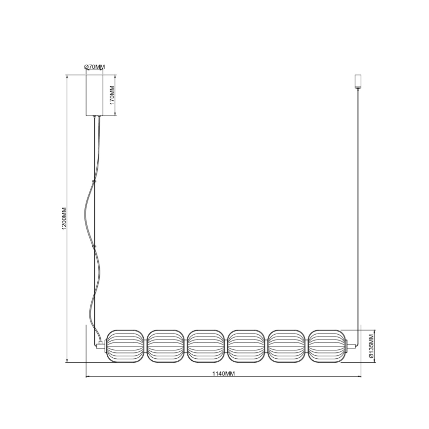 Zuma Line - LED lustra uz troses LED/50W/230V zelta