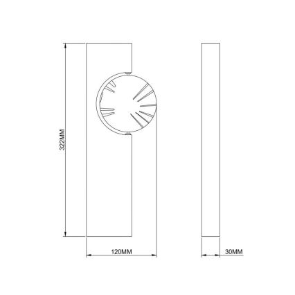 Zuma Line - LED sienas gaismeklis LED/3W/230V melns/zelts