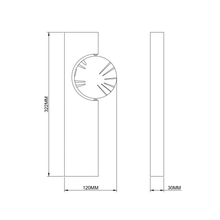 Zuma Line - LED sienas gaismeklis LED/3W/230V melns/zelts