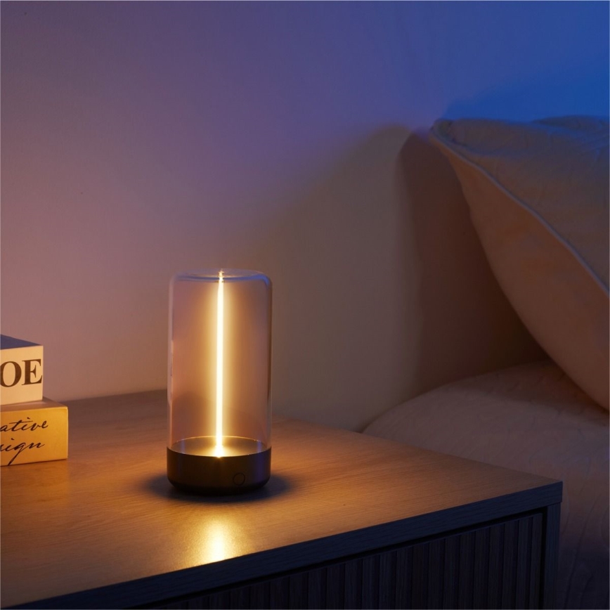 Zuma Line - LED Aptumšojama, lādējama galda lampa LED/0,5W/230V melna IP54