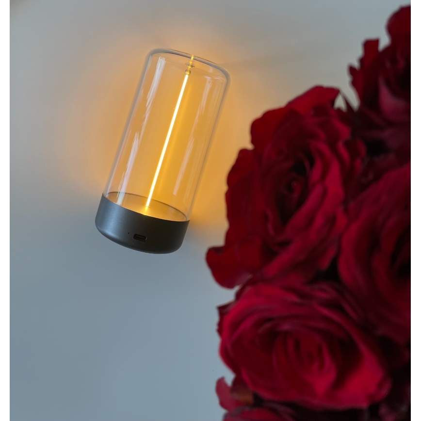 Zuma Line - LED Aptumšojama, lādējama galda lampa LED/0,5W/230V melna IP54
