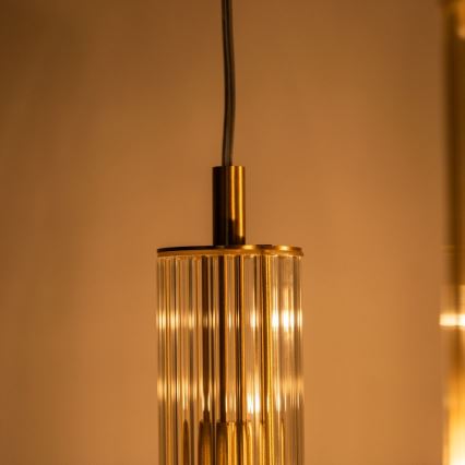 Zuma Line - pakaramā lampa uz stieples 3xE14/7W/230V, zelta krāsā