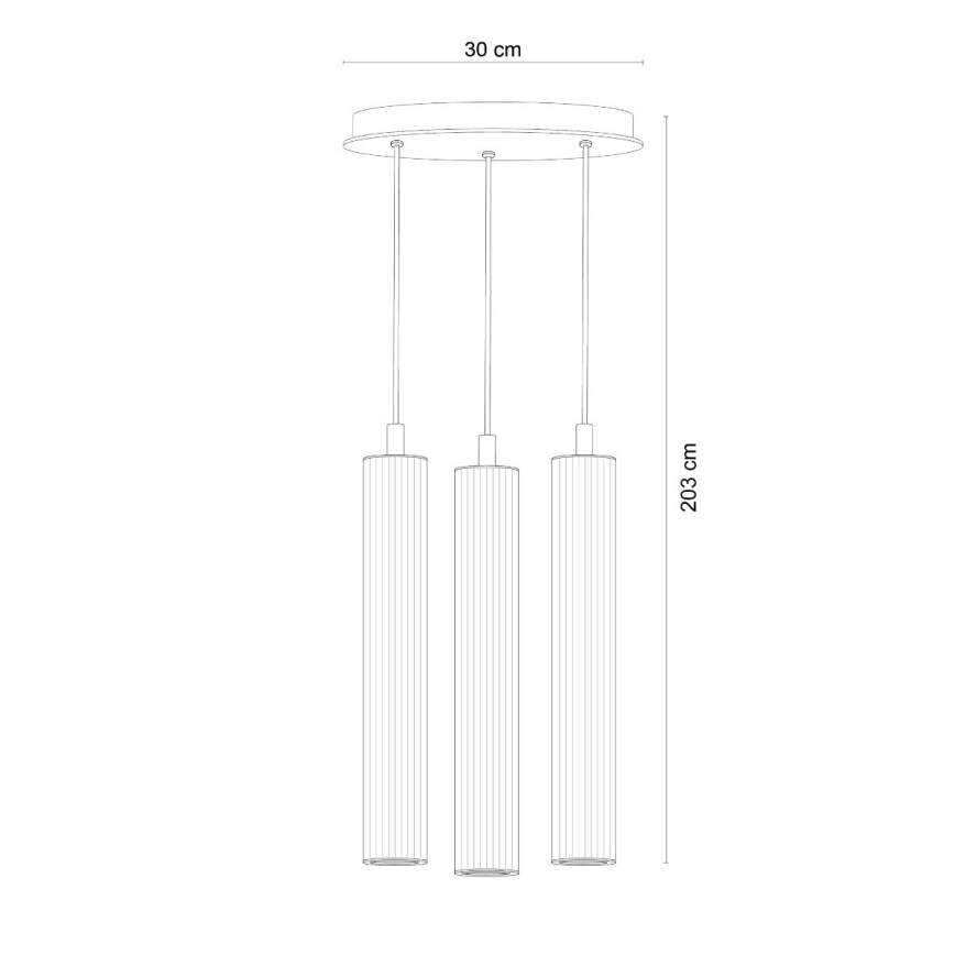 Zuma Line - pakaramā lampa uz stieples 3xE14/7W/230V, zelta krāsā