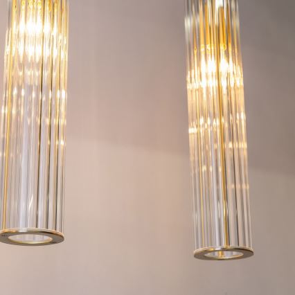 Zuma Line - Piekaramā lustra uz troses 4xE14/7W/230V zelta krāsā