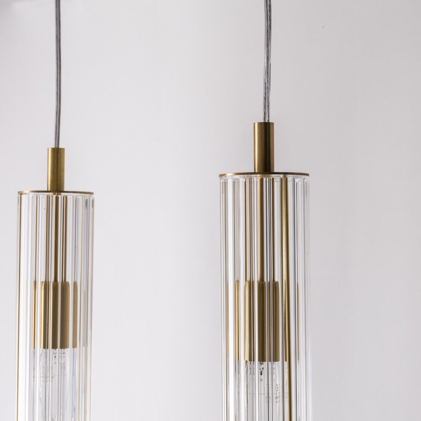 Zuma Line - Piekaramā lustra uz troses 4xE14/7W/230V zelta krāsā