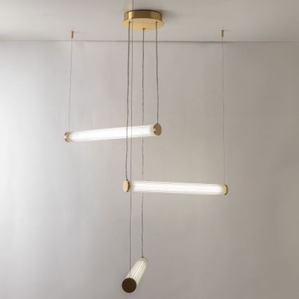 Zuma Line - regulējama LED lustra uz troses LED/64W/230V 2700-6500K zelta + ar tālvadības pulti